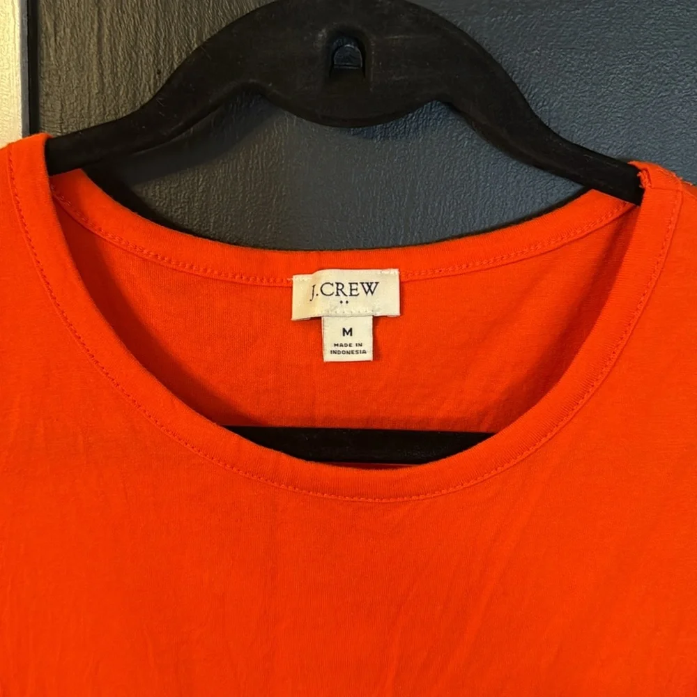 J. Crew Women’s Orange/Red sleeveless peplum tank top size Medium - Picture 3 of 4